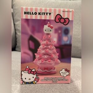 Hello Kitty 6” Pink Ceramic Christmas Tree
